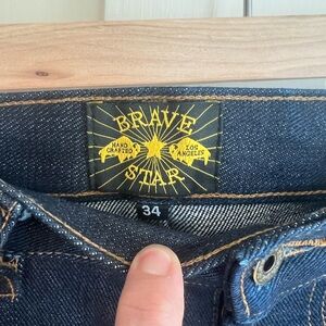 Brave Star Dark Blue Denim Jeans - slim straight 21.5oz